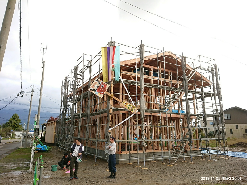 熊谷建設専務自邸モデルハウス（工事写真）