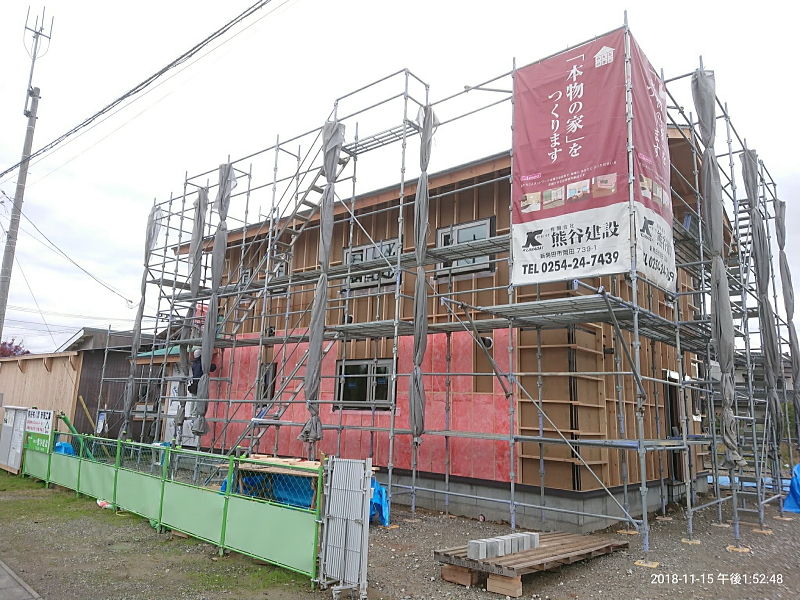 熊谷建設専務自邸モデルハウス（工事写真）